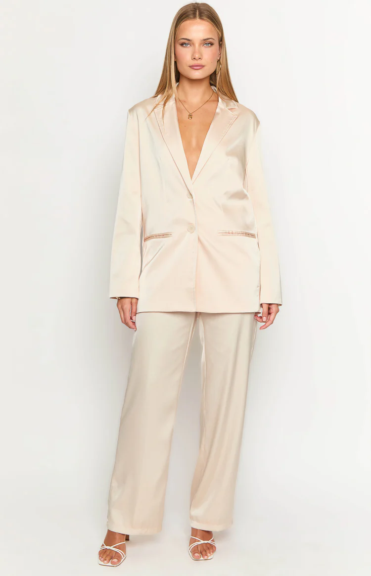 Galantis Cream Satin Blazer - Image 3