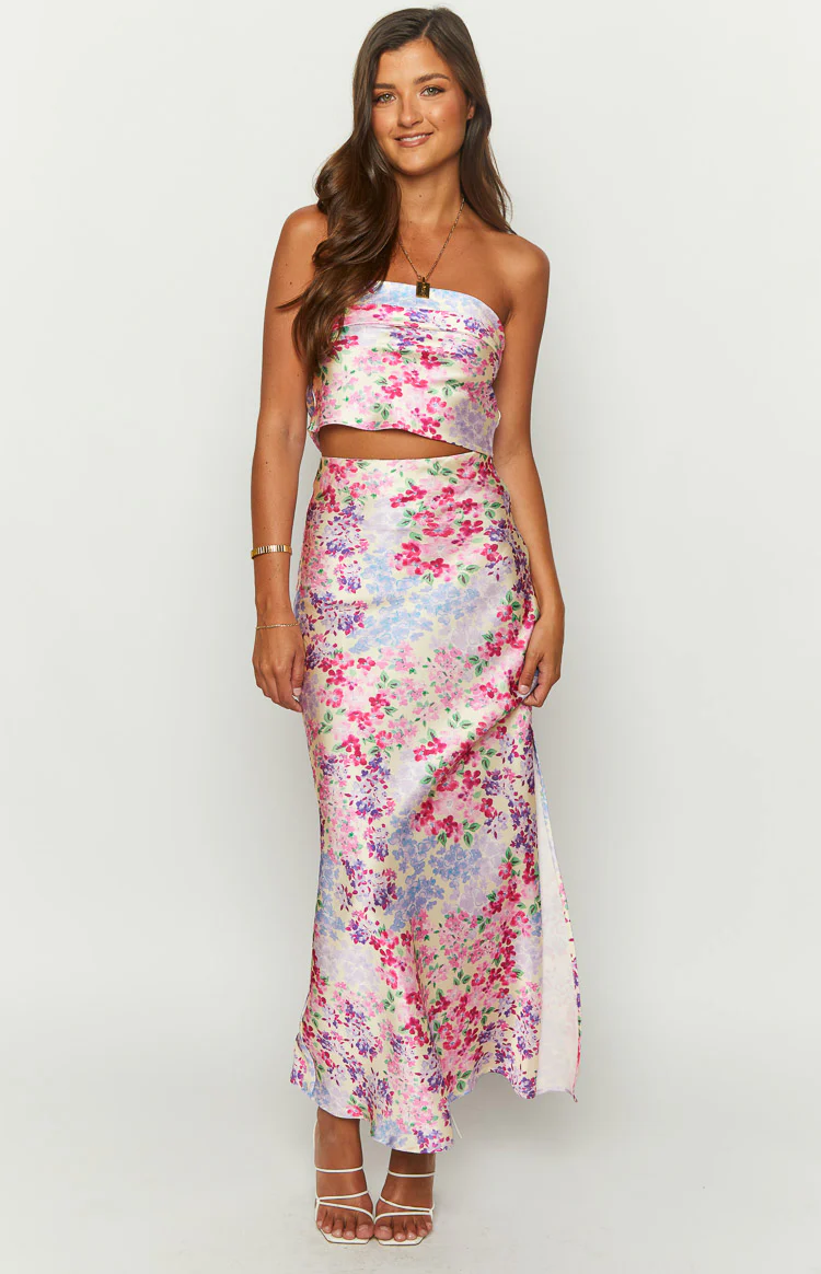 Genevieve Floral Print Maxi Skirt - Image 2