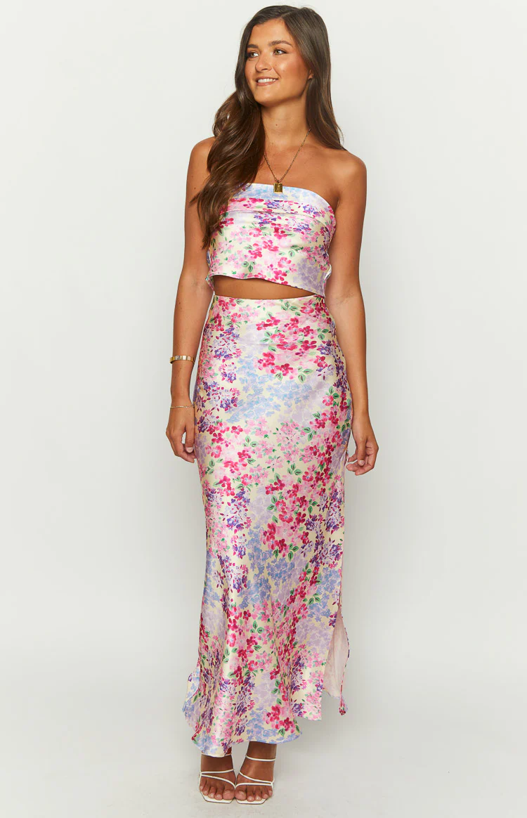 Genevieve Floral Print Maxi Skirt - Image 3