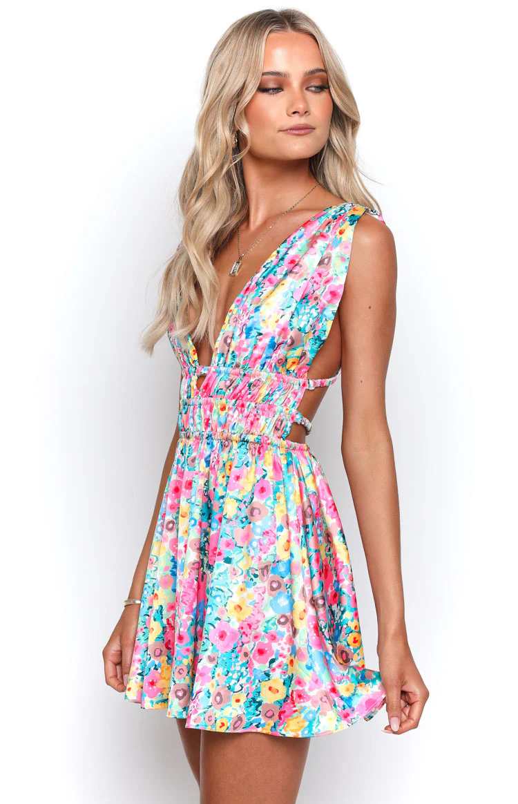 Genovia Floral Mini Dress - Image 4