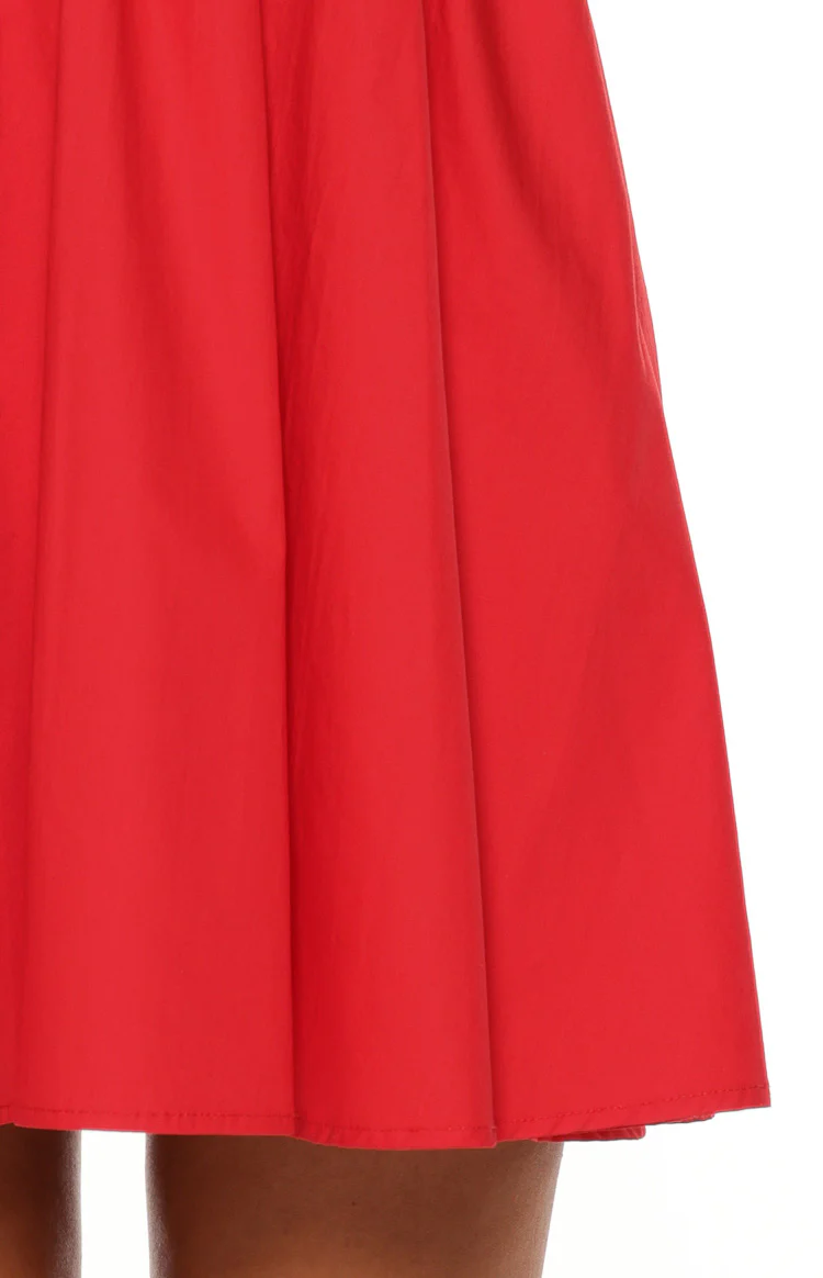 Gracelyn Red Embroidered Mini Dress - Image 6