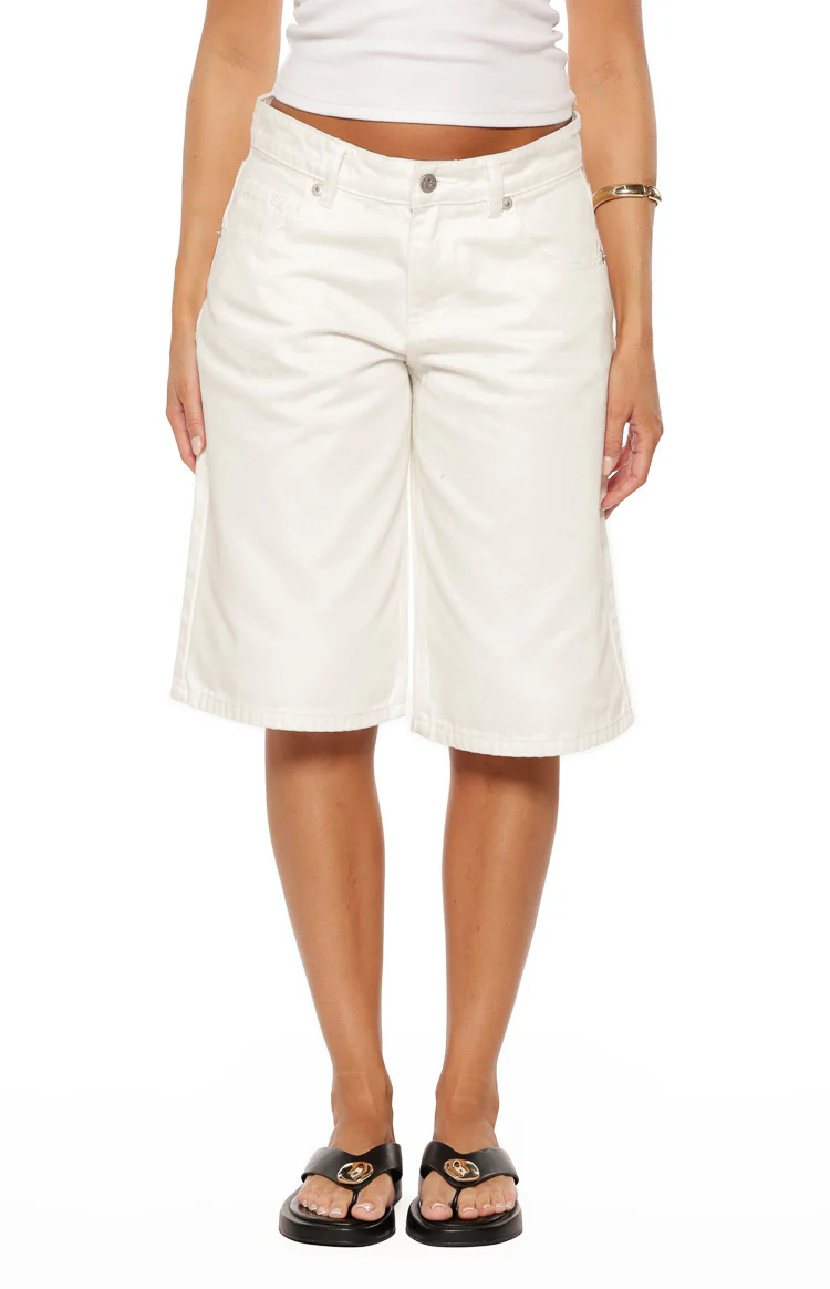 Greta White Denim Shorts - Image 2