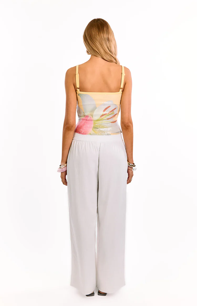 Hadley Yellow Floral Sequin Tank Top - Image 8