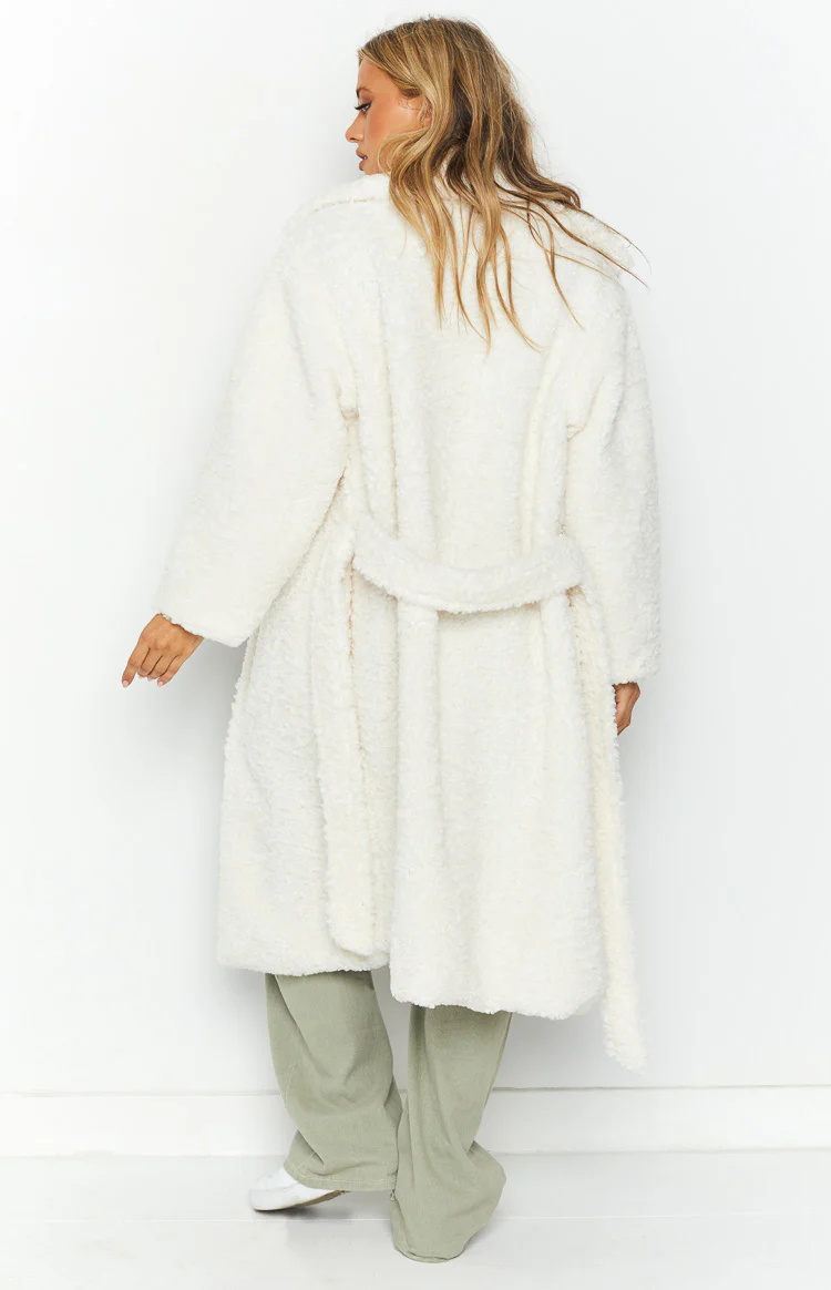 Harlen White Teddy Coat - Image 6