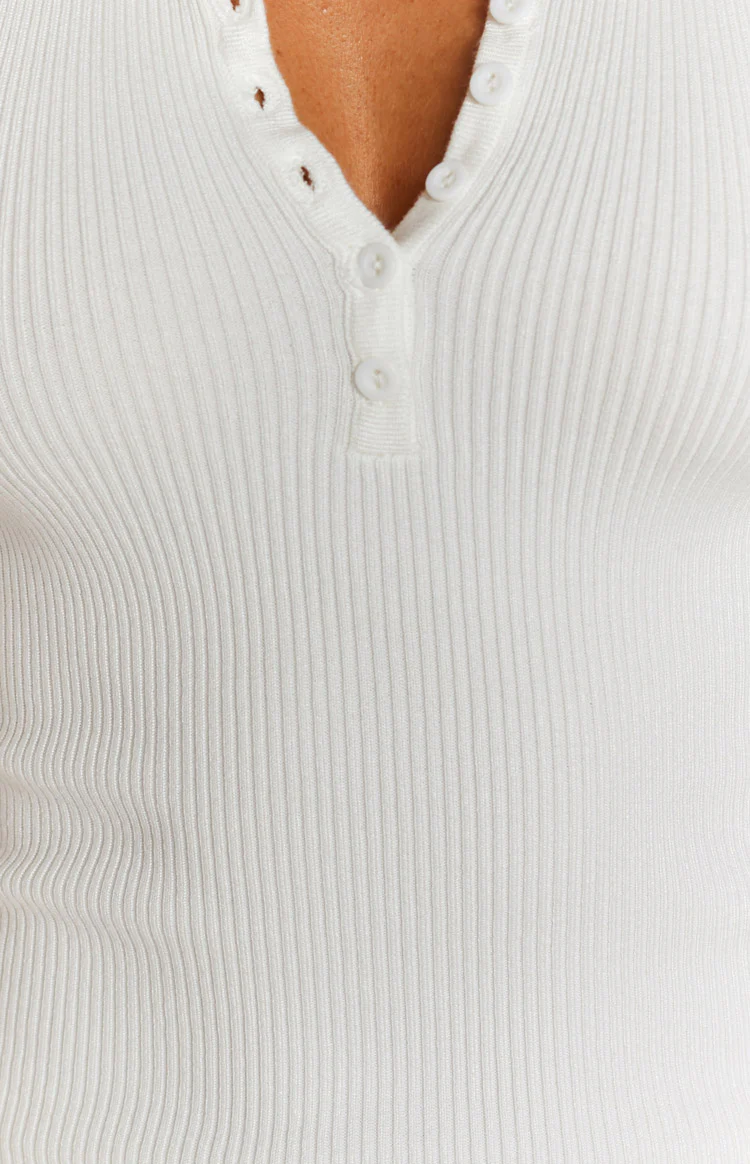 Hazel Collared Mini Dress White - Image 10