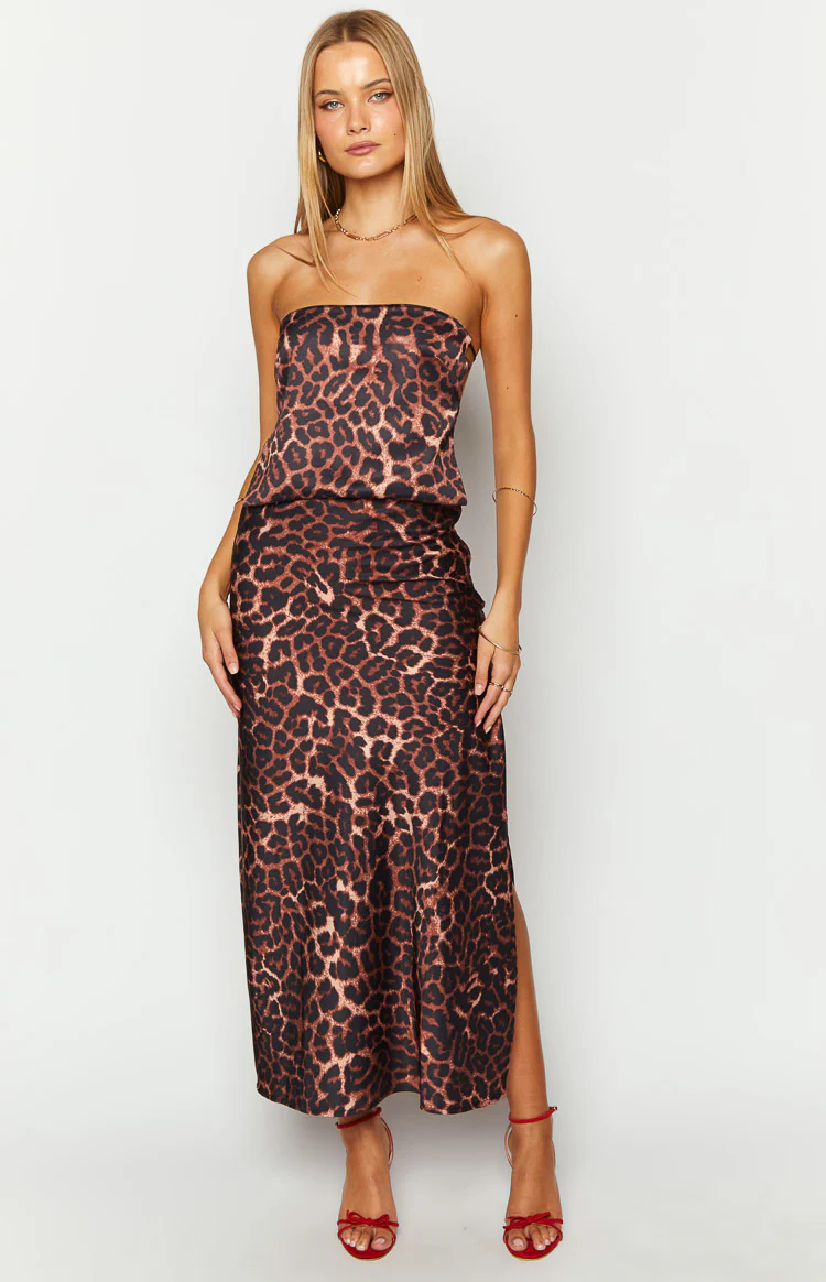 Ibiza Leopard Print Strapless Top - Image 6