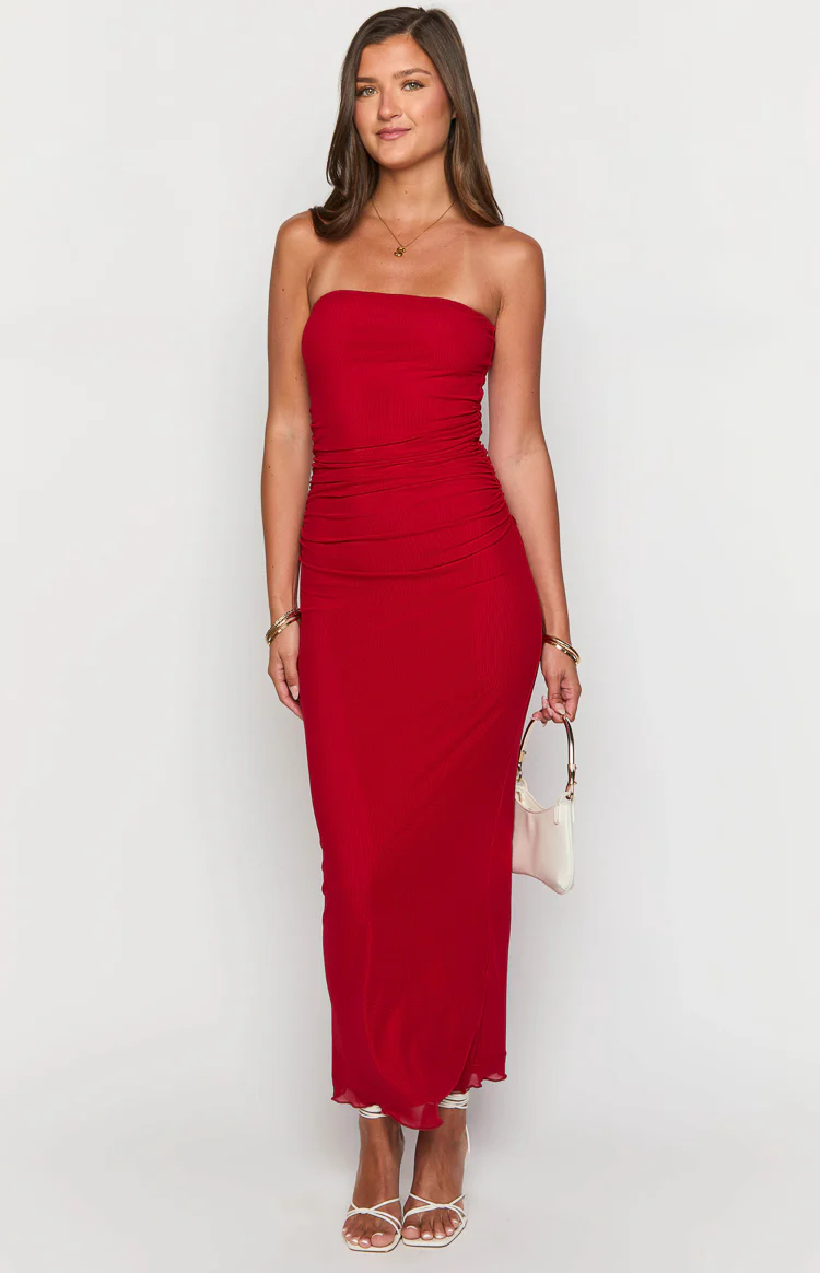 Imogen Red Maxi Dress - Image 3