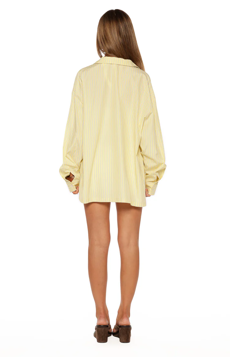 James Yellow Stripe Button up Long Sleeve Shirt - Image 8