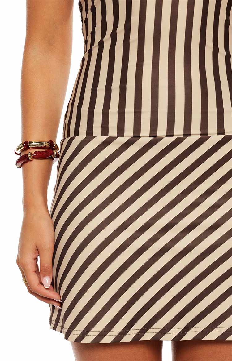 Jane Brown Stripe Halter Mini Dress - Image 10