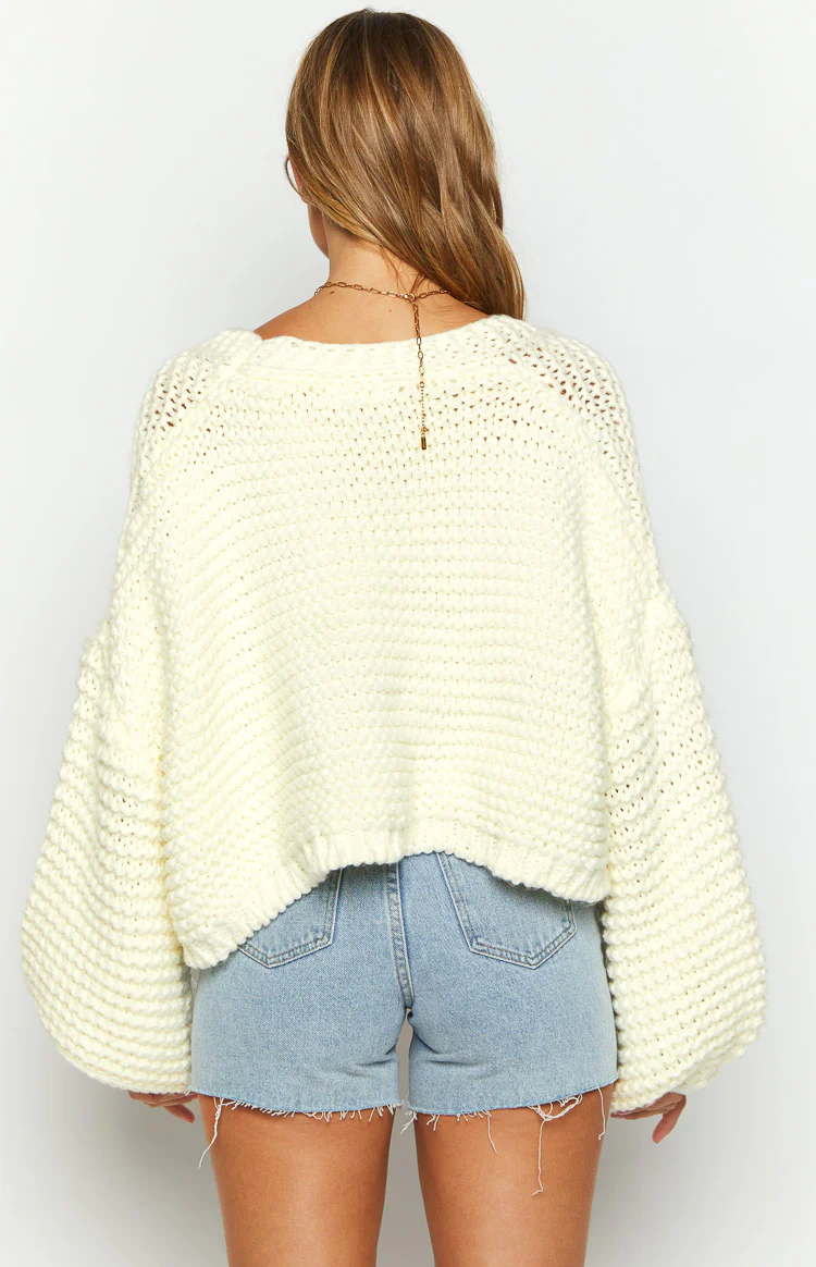 Jen White Knit Cardigan - Image 6