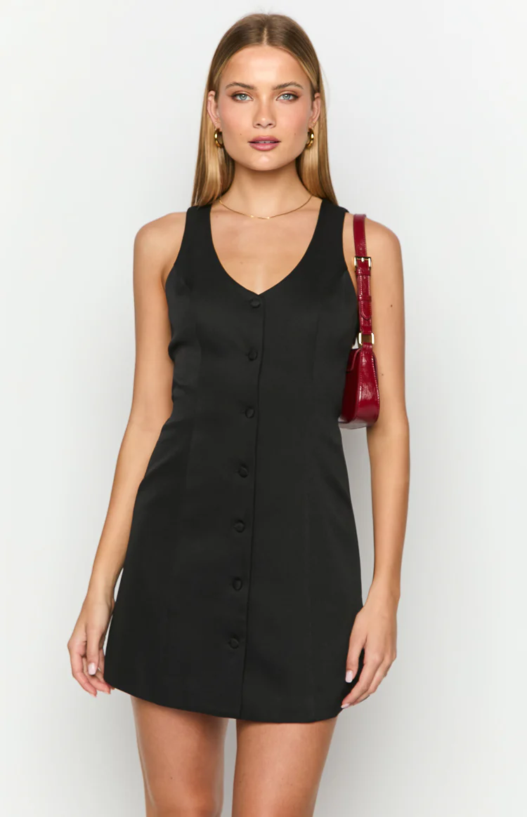 Jenny Black Mini Dress - Image 2
