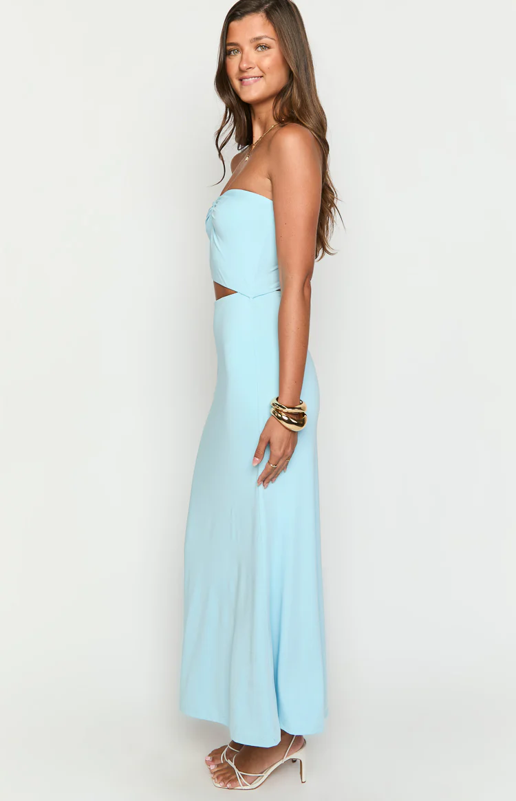 Kain Blue Strapless Maxi Dress - Image 3