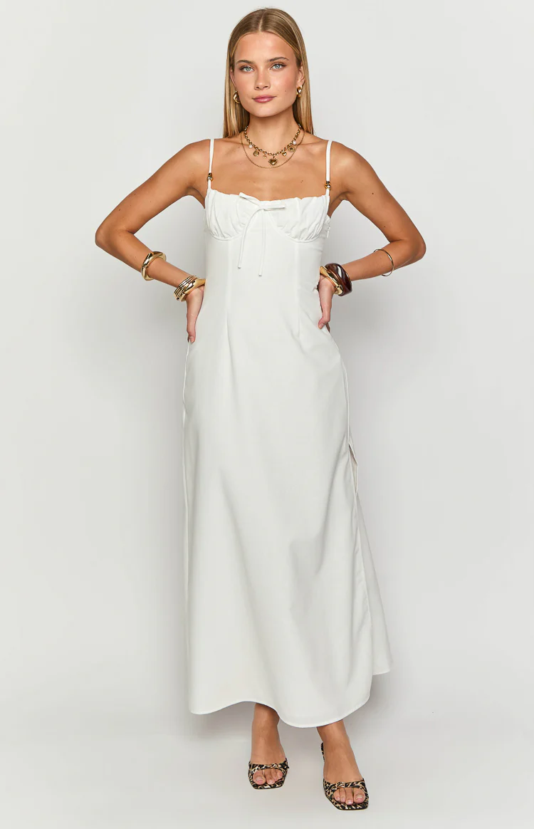 Kayla White Maxi Dress - Image 3