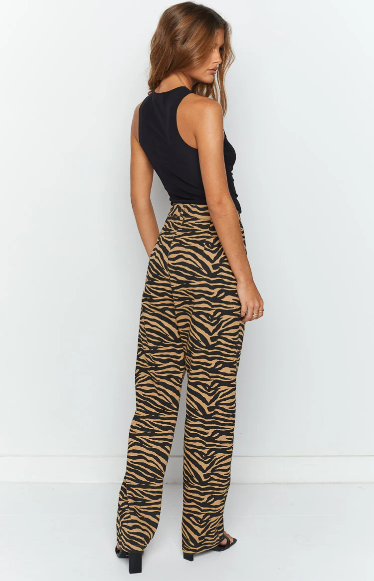 Kennedi Brown Print Pants - Image 5