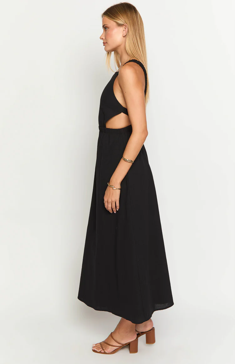 Kensie Black Backless Midi Dress - Image 4