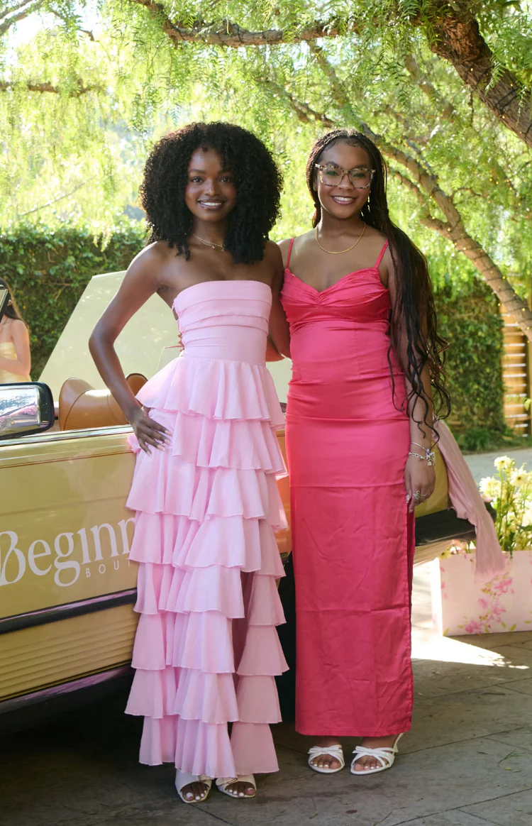 Kim Pink Strapless Ruffle Maxi Dress - Image 13