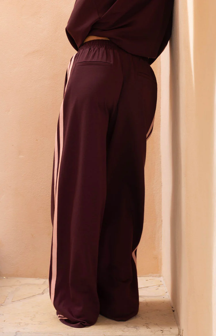 Kosie Burgundy and Pink Stripe Track Pants - Image 5