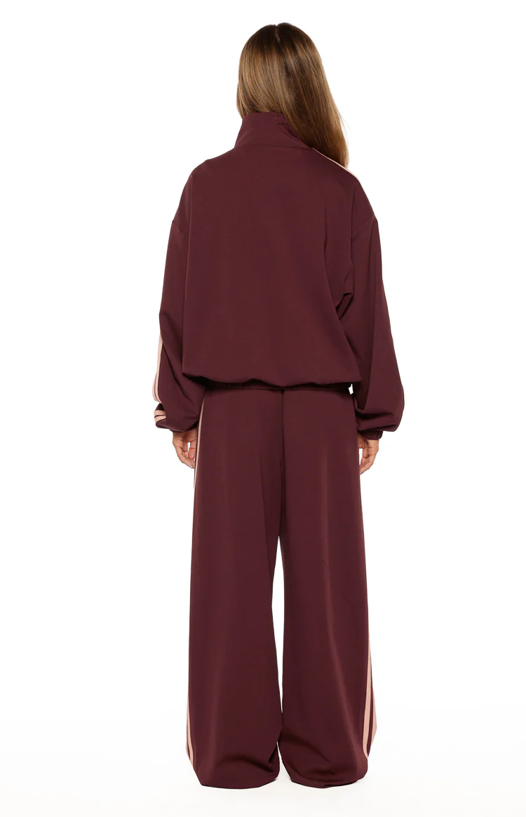 Kosie Burgundy and Pink Stripe Track Pants - Image 8