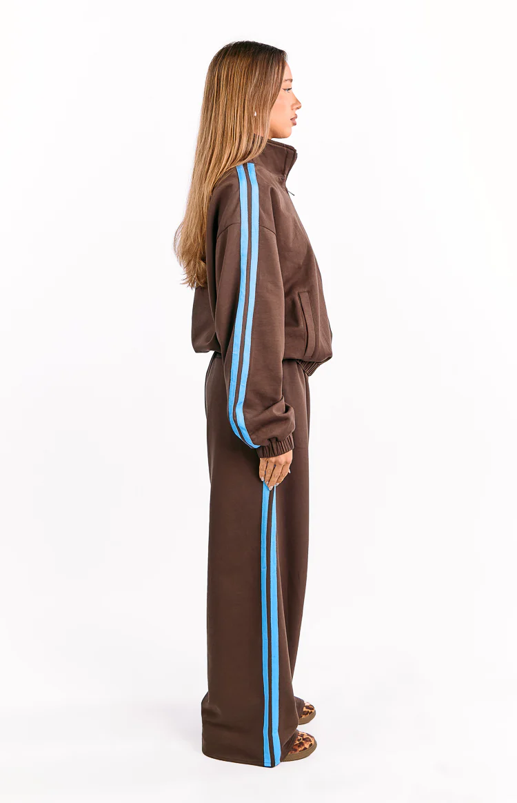 Kosie Chocolate And Blue Stripe Jacket - Image 6
