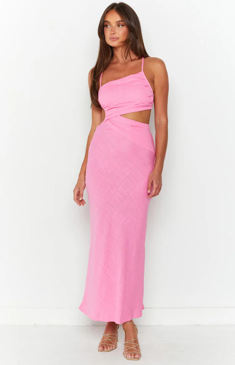 Lene Pink Maxi Dress - Image 3
