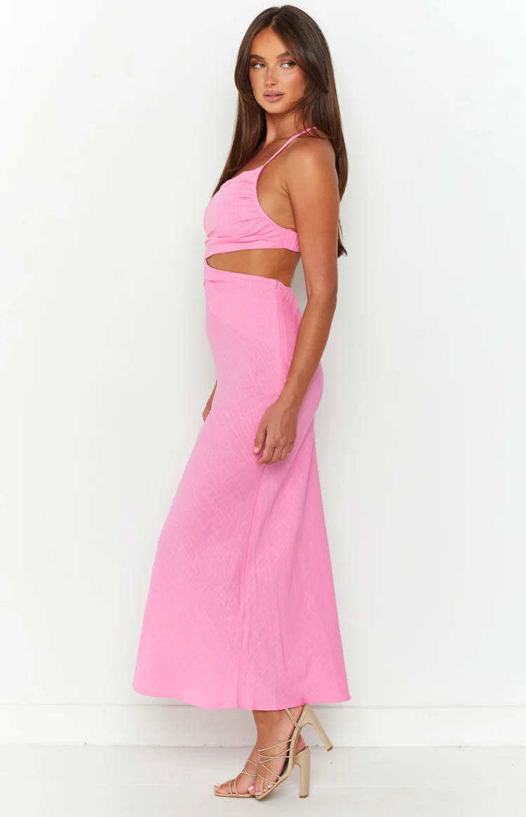 Lene Pink Maxi Dress - Image 4
