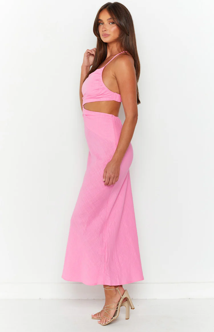 Lene Pink Maxi Dress - Image 5