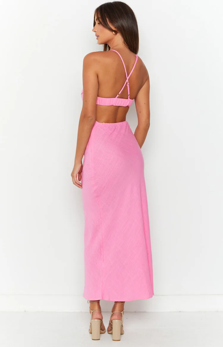 Lene Pink Maxi Dress - Image 6