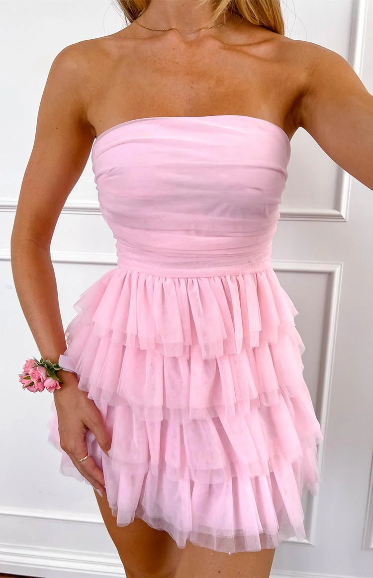 Leto Pink Mini Dress - Image 10