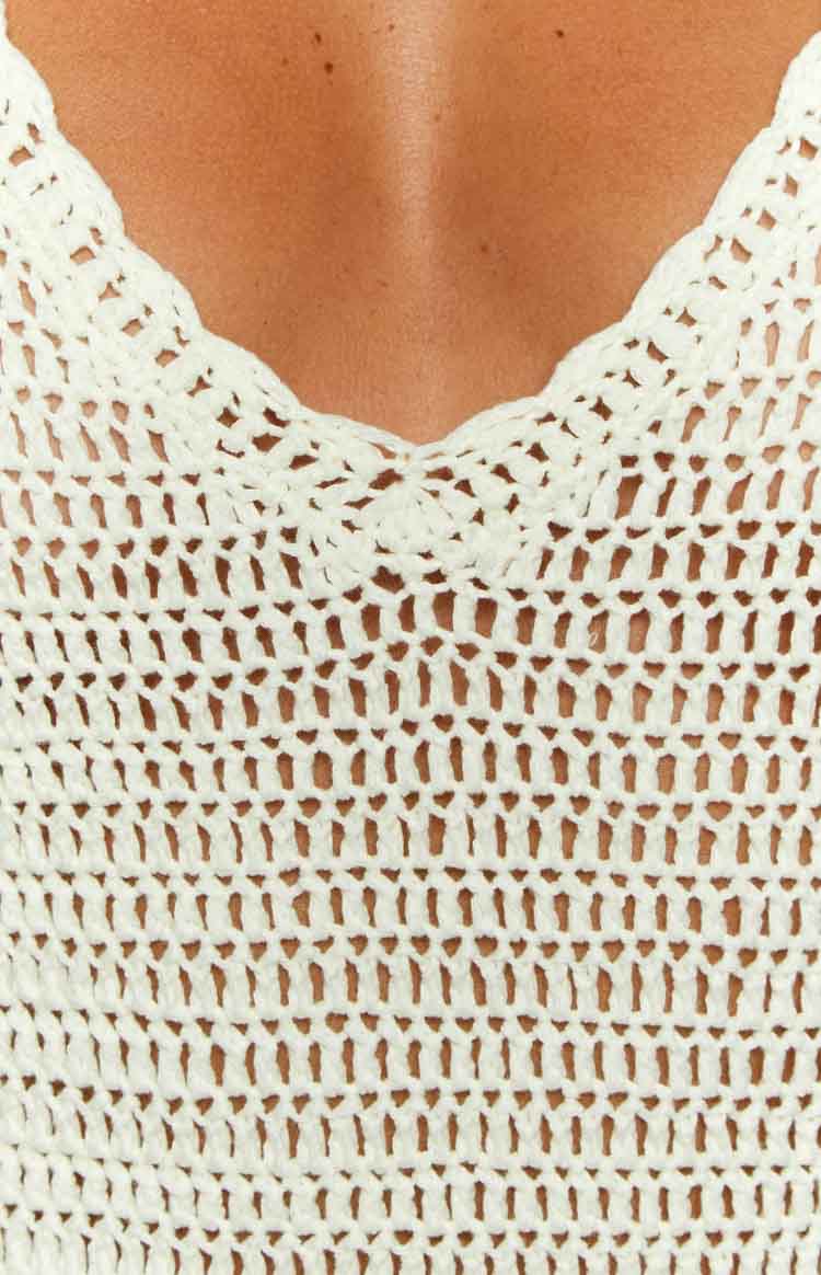Li White Crochet Long Sleeve Mini Dress - Image 13