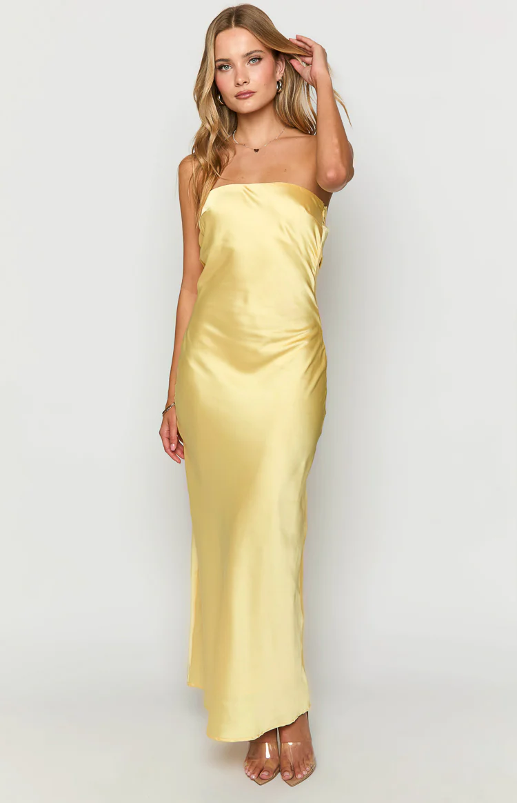 Libra Yellow Maxi Dress - Image 3