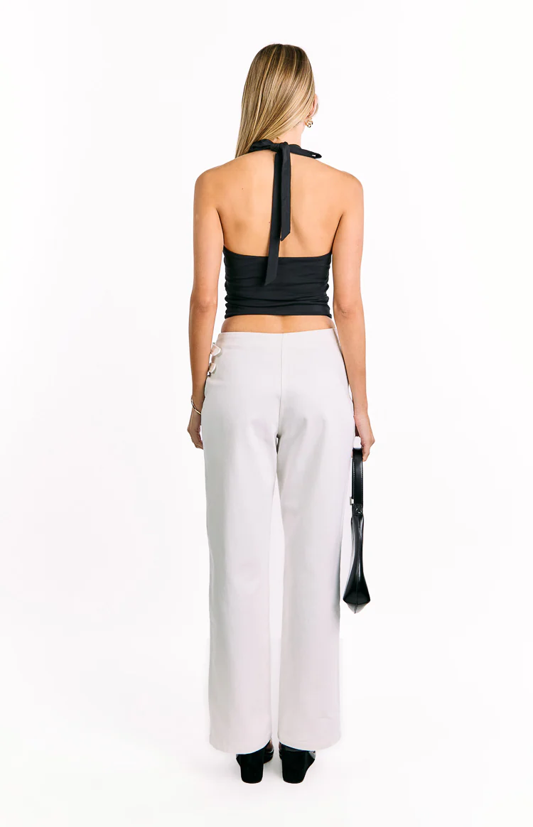 Lila Off White Buckle Pants - Image 7