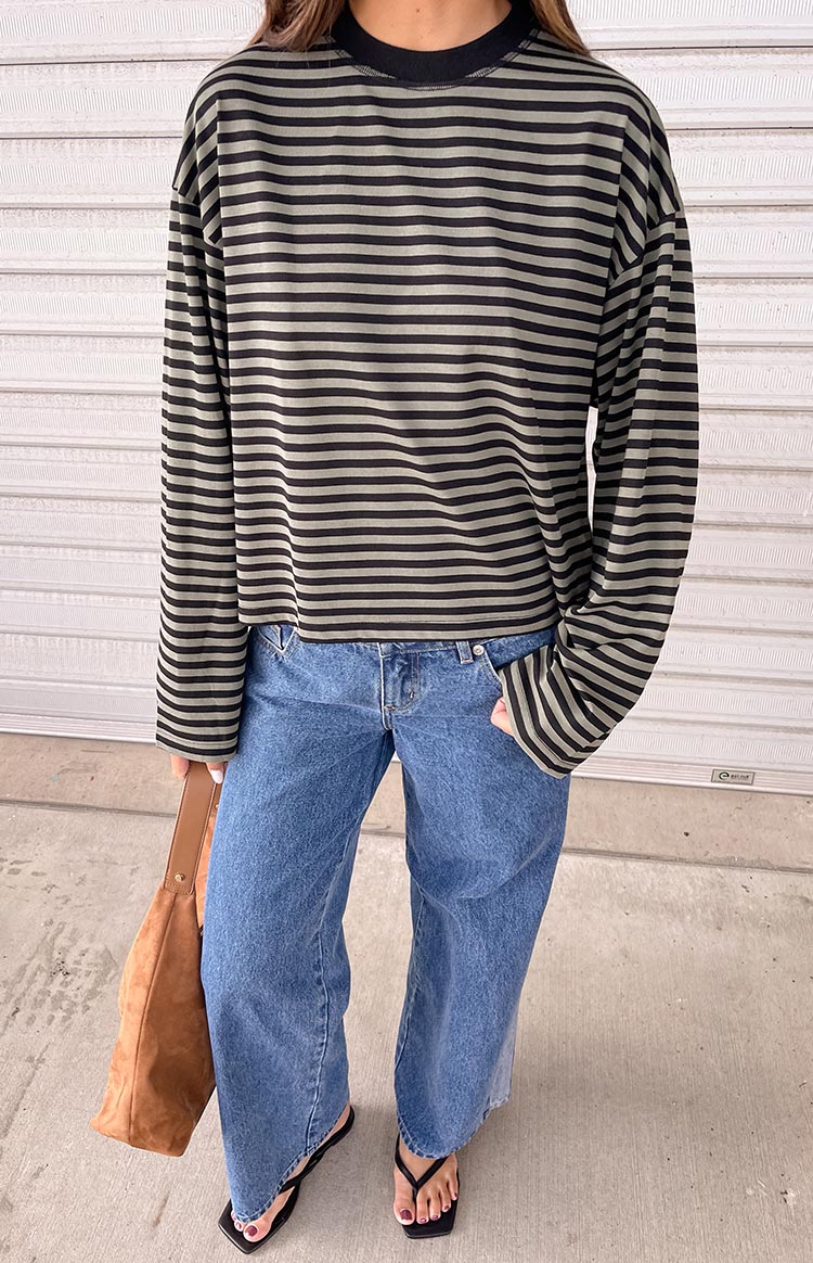 Lioness Bloom Forest Stripe Long Sleeve Top - Image 11