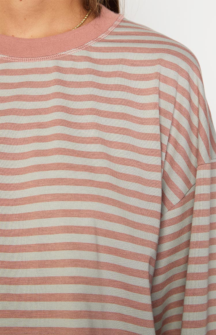 Lioness Bloom Muted Pastels Stripe Long Sleeve Top - Image 6