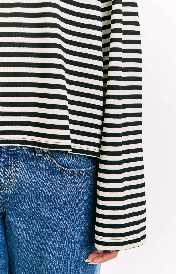 Lioness Bloom Onyx Stripe Long Sleeve Top - Image 6