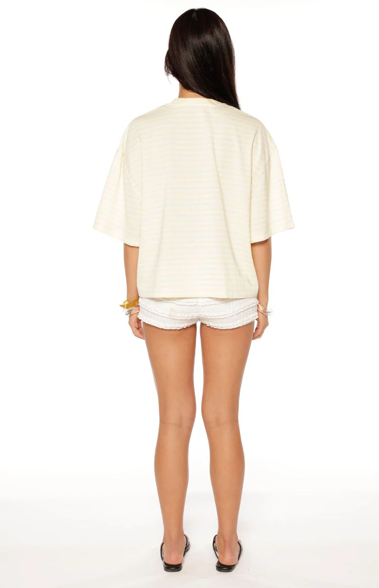 Lioness Bloom Short Sleeve Top Lemontini Stripe - Image 5