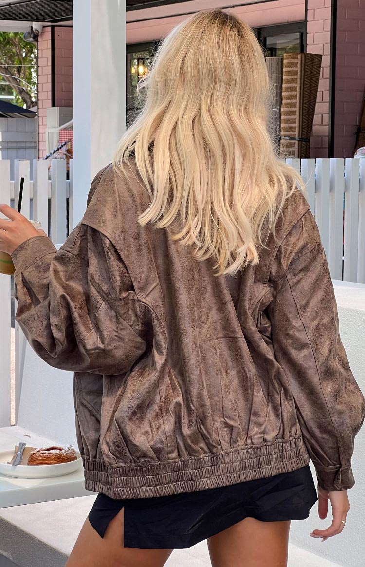 Lioness Kenny Chocolate Bomber Jacket - Image 14