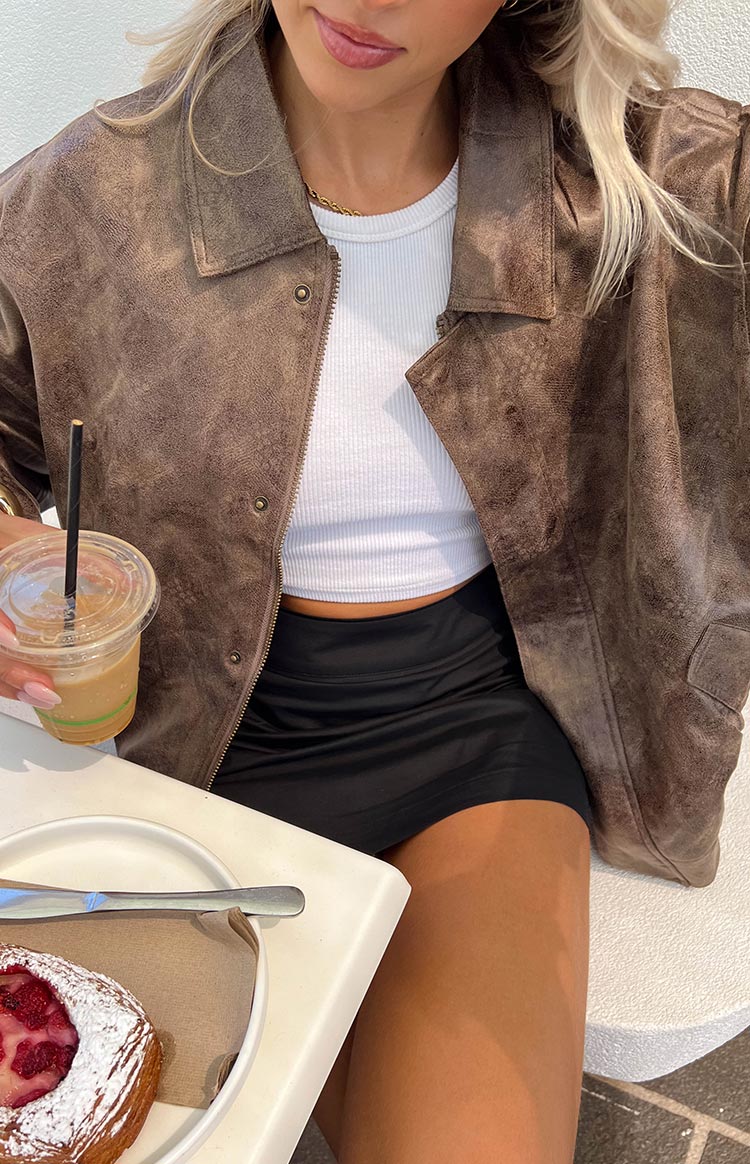 Lioness Kenny Chocolate Bomber Jacket - Image 17