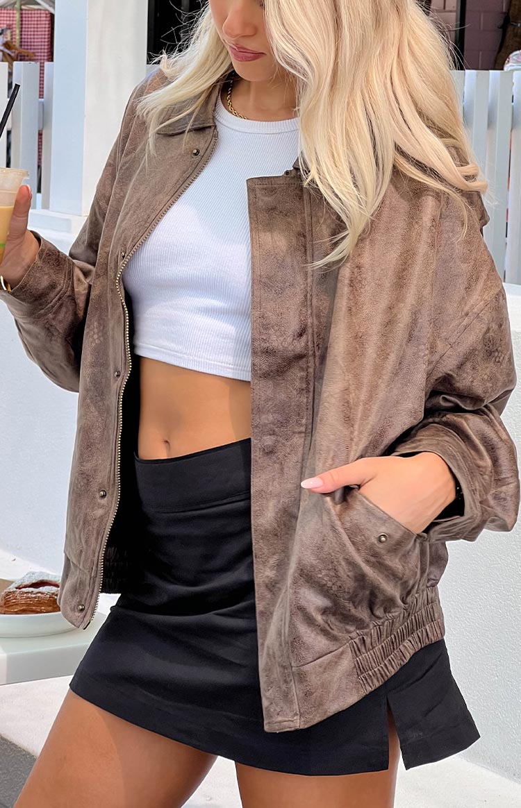 Lioness Kenny Chocolate Bomber Jacket - Image 18