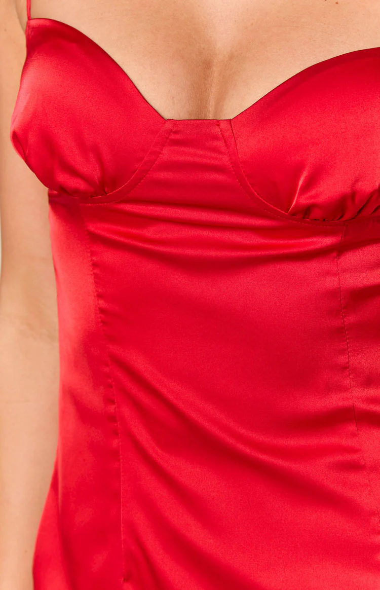 Liz Red Mini Dress - Image 5