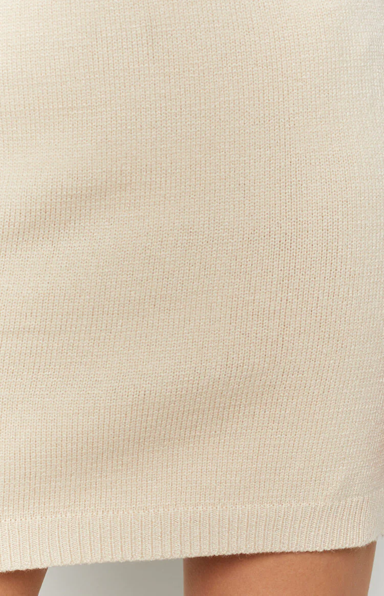 Lola Knit Skirt Cream - Image 8