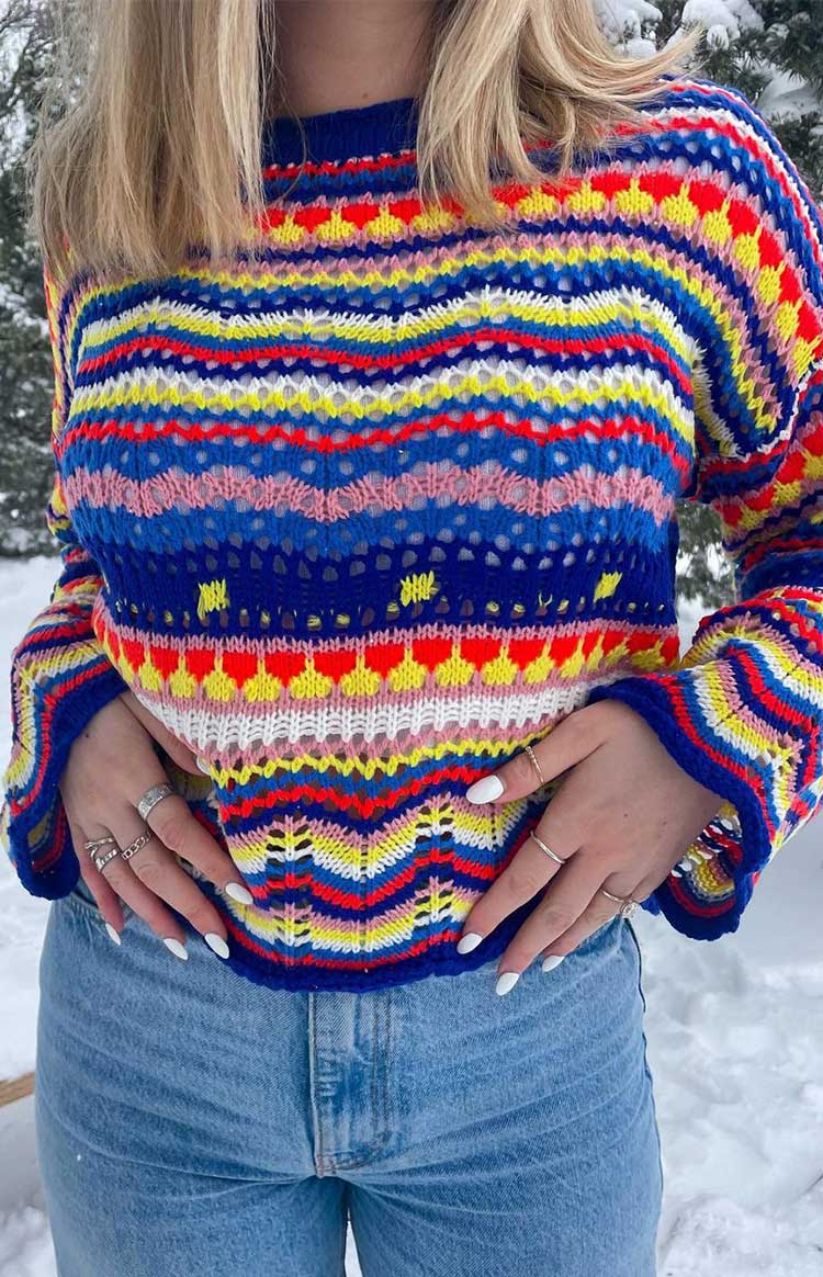 Long Weekend Sweater Blue - Image 11