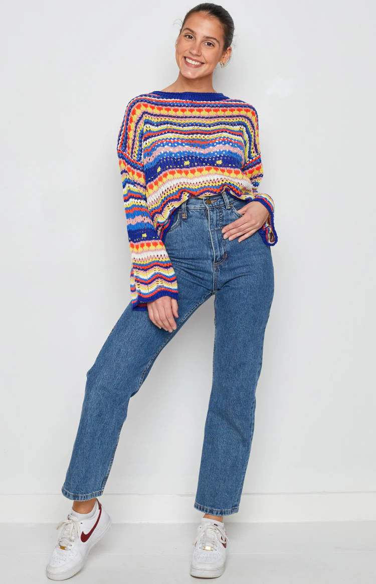 Long Weekend Sweater Blue - Image 7