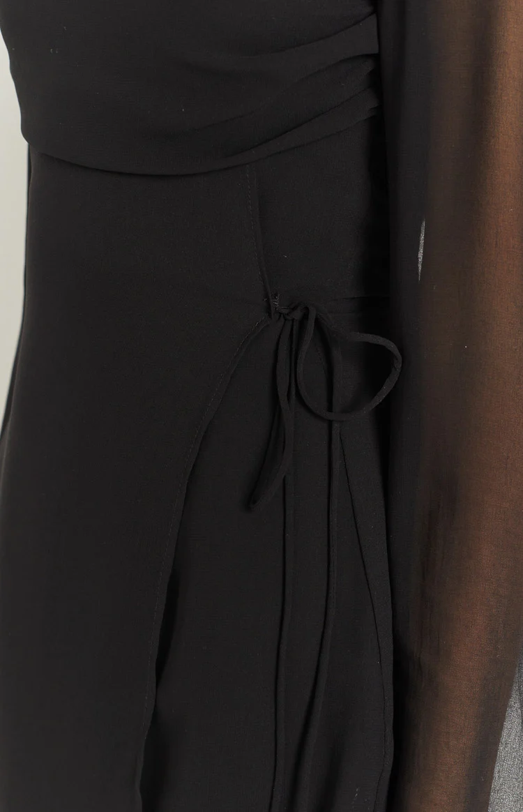 Lucy Black Long Sleeve Mini Dress - Image 6