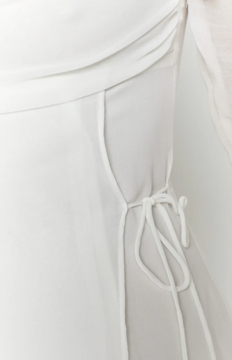 Lucy White Long Sleeve Mini Dress - Image 6