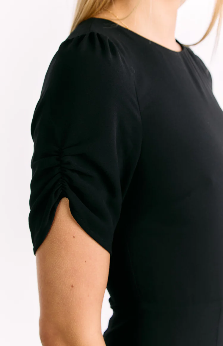 Maddie Black Mini Dress - Image 6