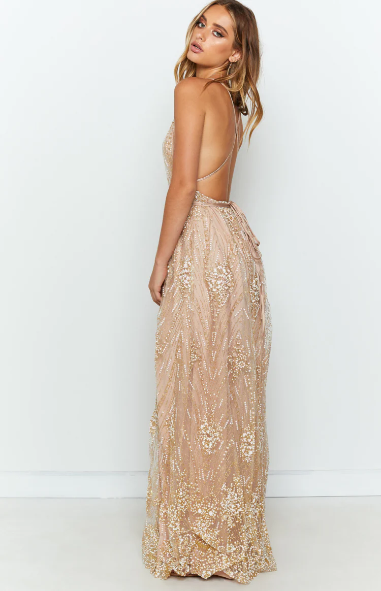 Madeline Formal Dress Rose Gold - Image 8