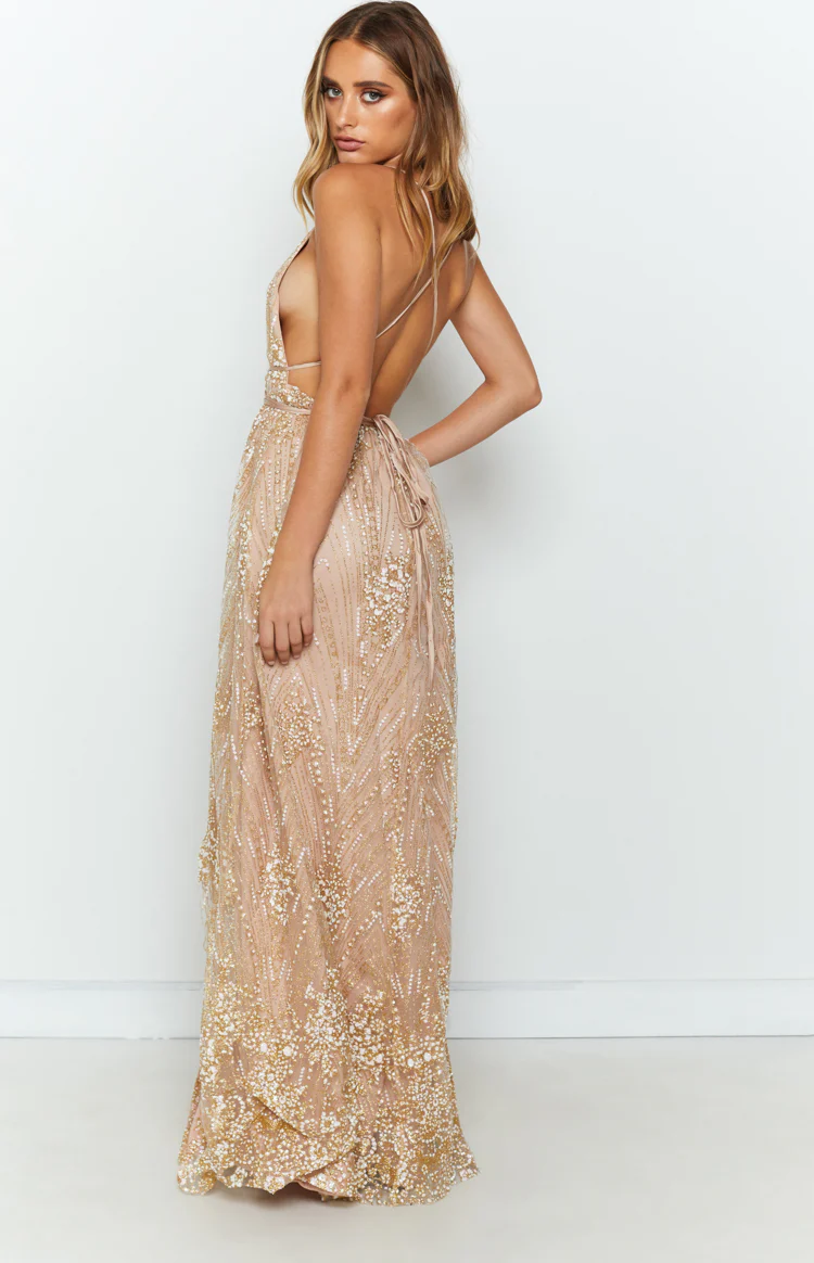 Madeline Formal Dress Rose Gold - Image 9