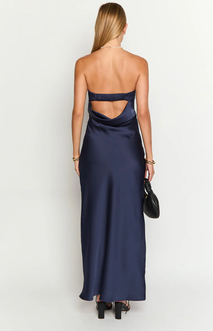 Maiah Navy Maxi Dress - Image 5