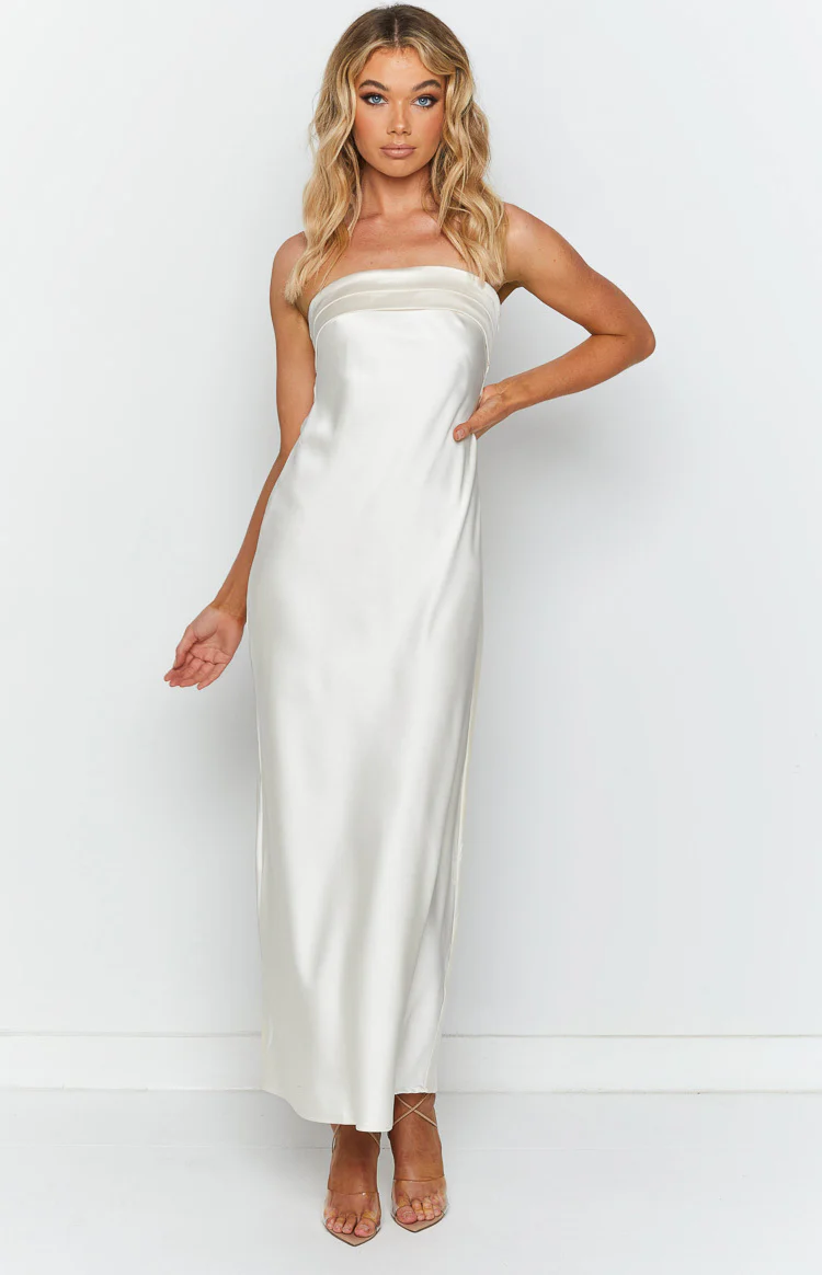 Maiah White Maxi Dress - Image 3