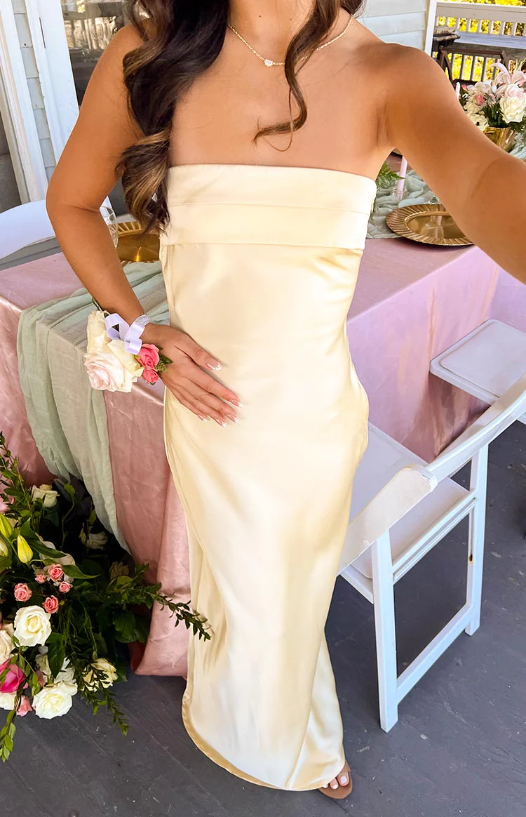 Maiah Yellow Maxi Dress - Image 9
